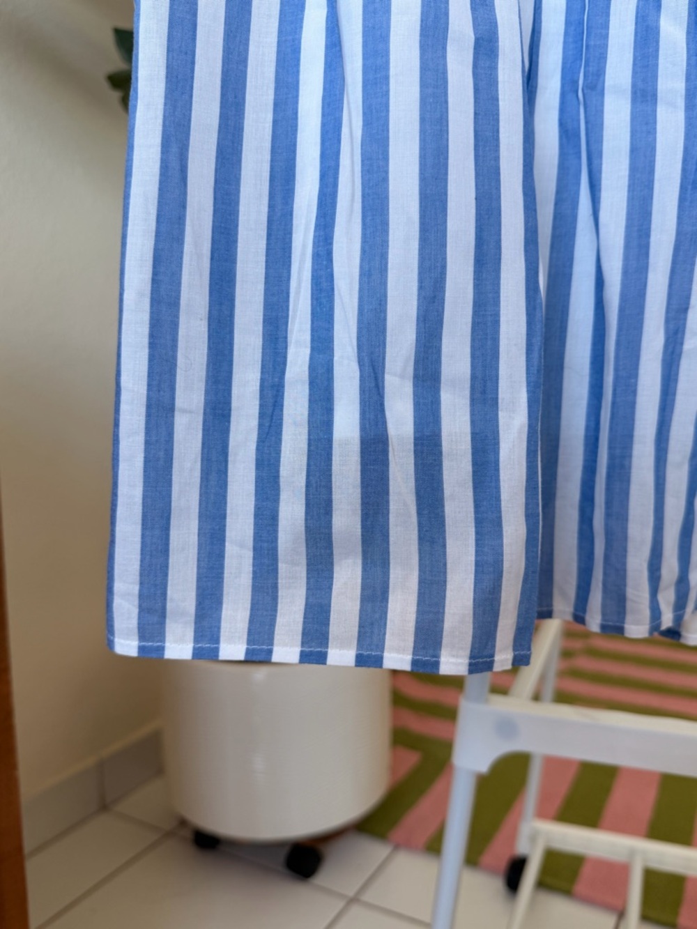 J. Crew Blue and White Striped Tiered Maxi Skirt - Picture 8 of 14